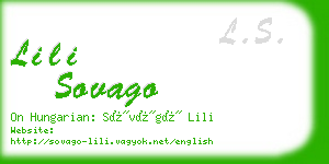 lili sovago business card